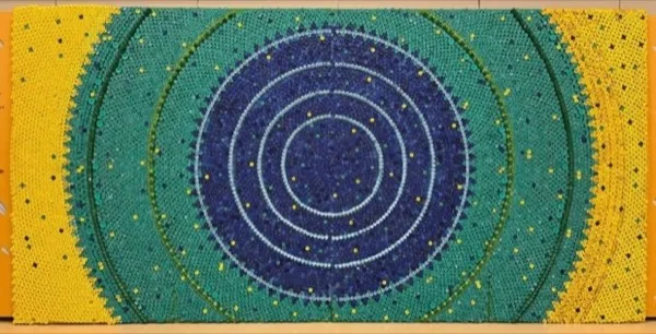 Captured Earth, bottle-cap mosaic
