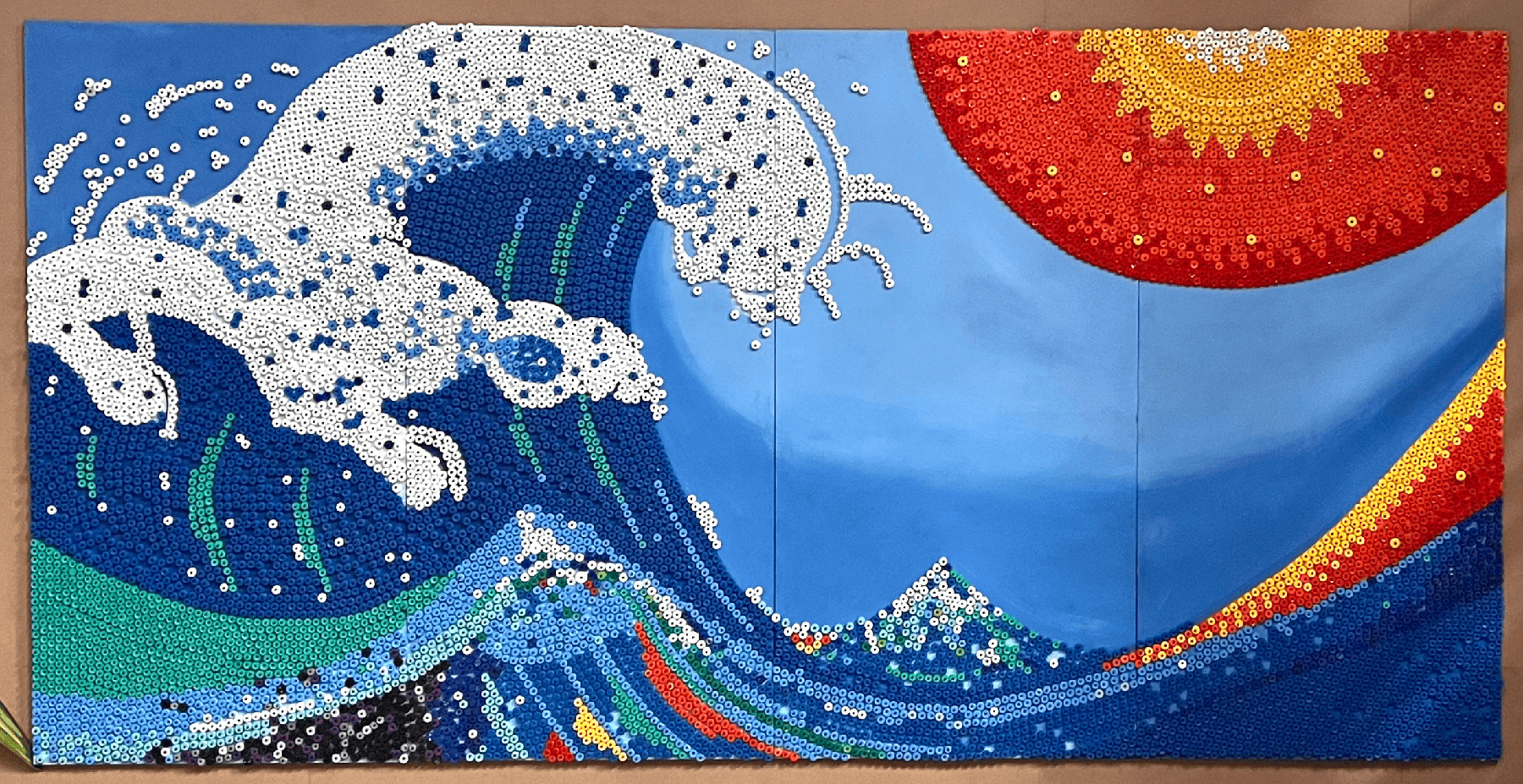Echoed Earth, bottle-cap mosaic